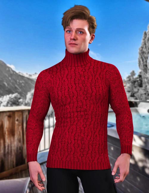 JMR dForce Oto Turtleneck Sweater for Genesis 9 and 8 Males