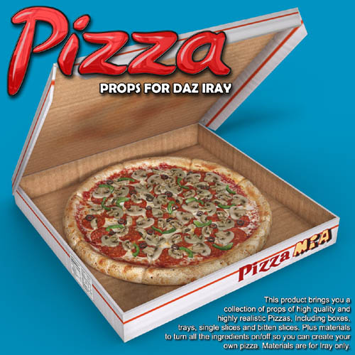 Exnem Pizza Props for Daz Studio IRAY