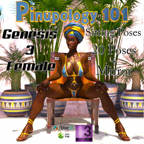 Pinupology 101 for G3F-Sitting Poses 1