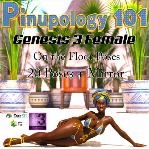 Pinupology 101 for G3F-On The Floor Poses 1