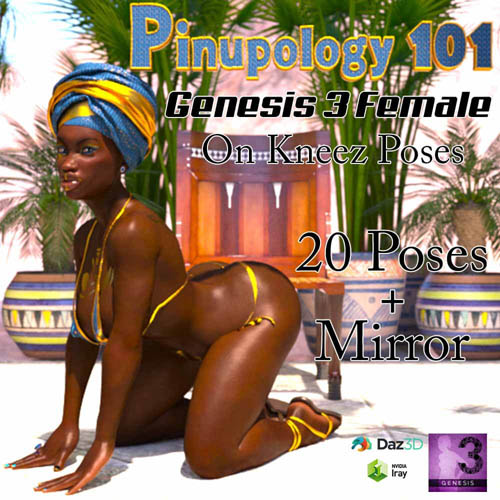 Pinupology 101 for G3F-On Kneez Poses 1