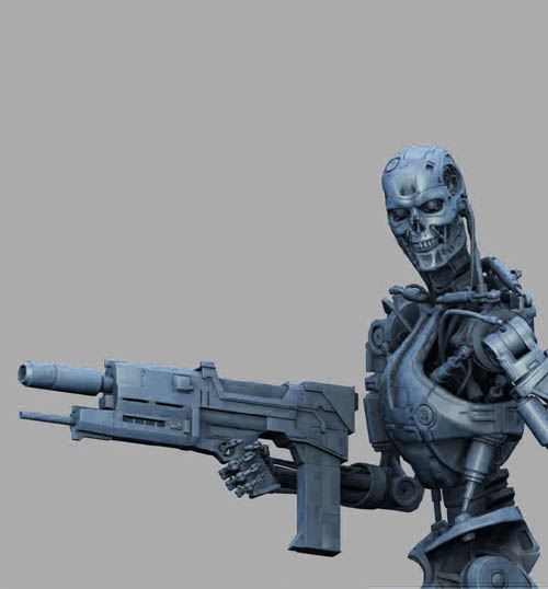 Terminator T-800 Endoskeleton Rekvizit T2 V2 3D Model