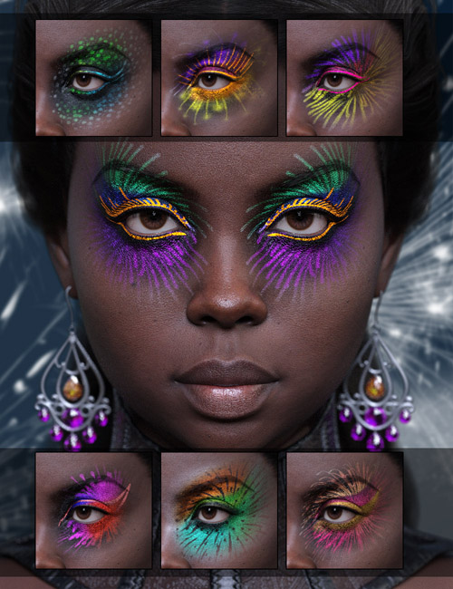 Firework Themed Eyeshadow Builder for Genesis 9