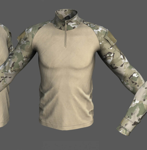 Tactical Military Assault Combat Shirt 3D Model