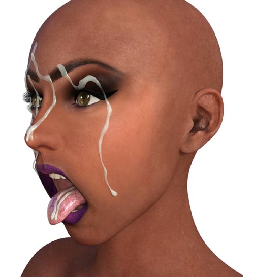 Facial Cumshot With Tongue Full of Cum for DAZ G8