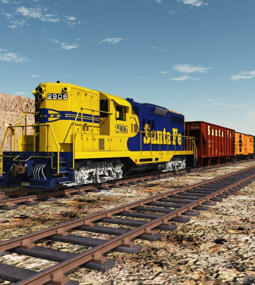 SANTA FE FREIGHT TRAIN 1954-1965 (bundle for Vue)