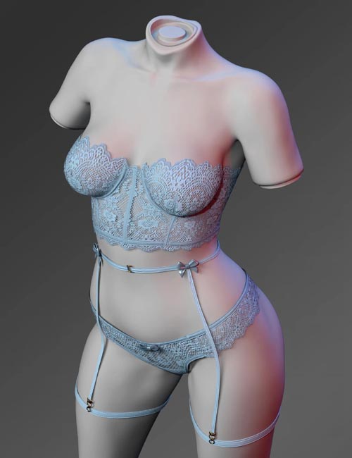 X-Fashion Lily Lingerie Set for Genesis 8, 8.1 and 9