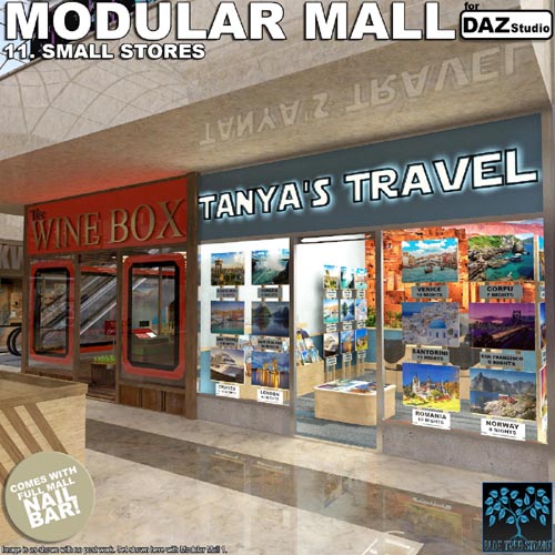 Modular Mall11: Small Stores for Daz