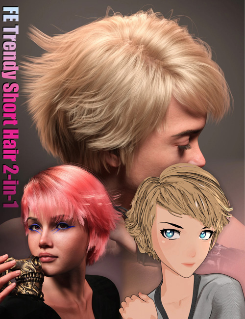 FE 2-in-1 Trendy Short Hair Bundle for Genesis 9