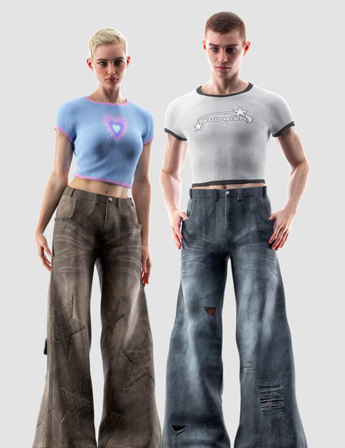 dForce Y2K Outfit Textures