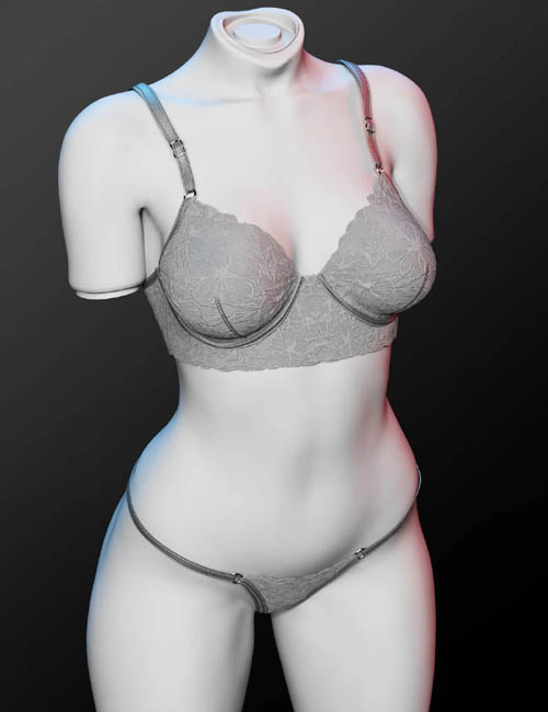 X-Fashion Floral Romantic Lingerie for Genesis 9 and 8, 8.1 Female