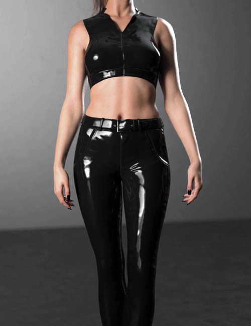 dForce Leather Pants and Top for Genesis 9