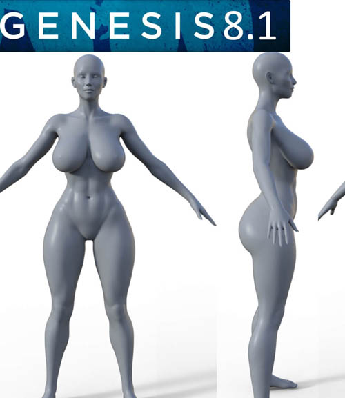 Jenni Shaping Preset for Genesis 8.1 Female and Genesis 9 3D Model