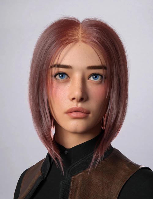 dForce AK Gorgeous Bob Hair for Genesis 9, 8, and 8.1 Female