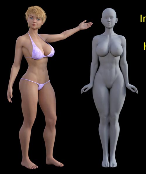 Amy Character Body and Head Morphs for Genesis 8 Female