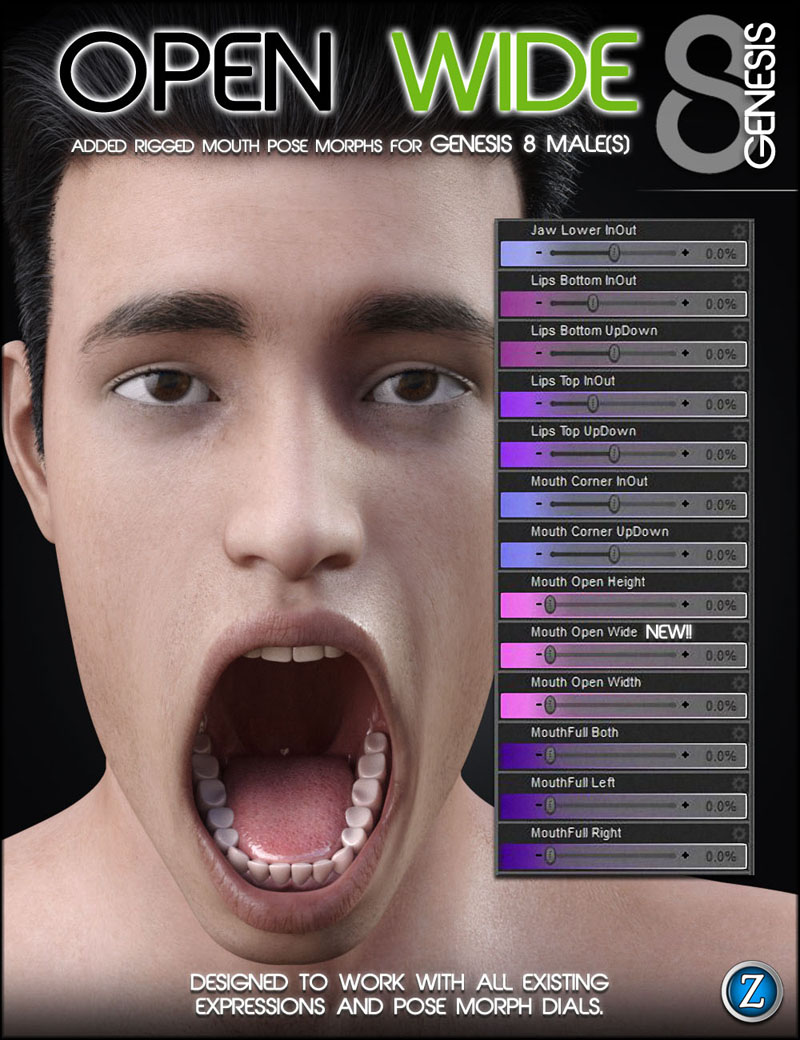 Open Wide For Genesis 8 Male(s)