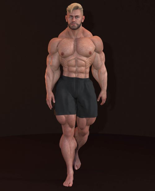 Male Bodybuilder Body HD Morph for Genesis 8/8.1 Male