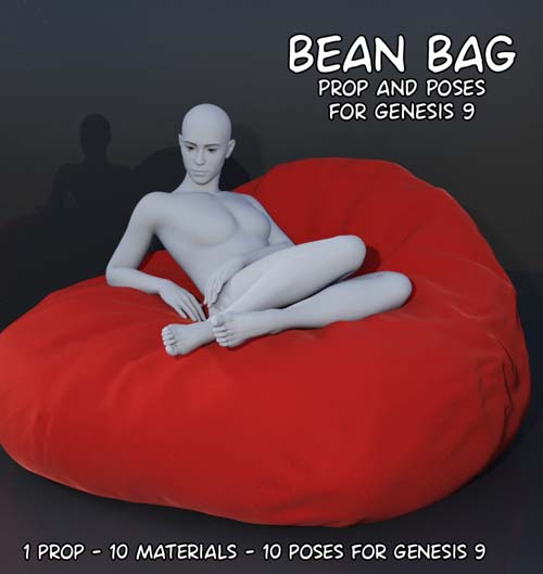 Bean Bag Prop and Poses for Genesis 9