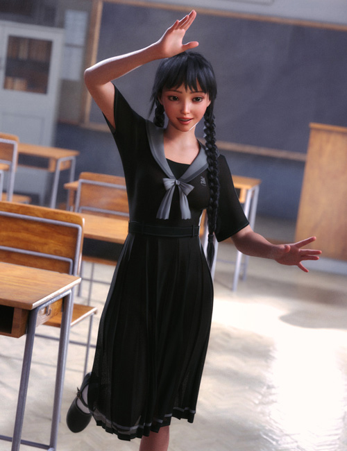 dForce Elegant Sailor One-piece for Genesis 9