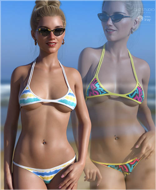 SWIM Couture Textures for dForce Tiny Spring Bikini