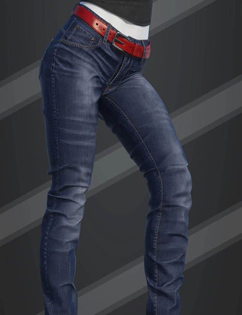 dForce SU Long Jeans for Genesis 9, 8.1, and 8 Female