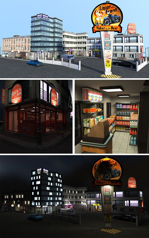 Suburban Block for Daz Studio