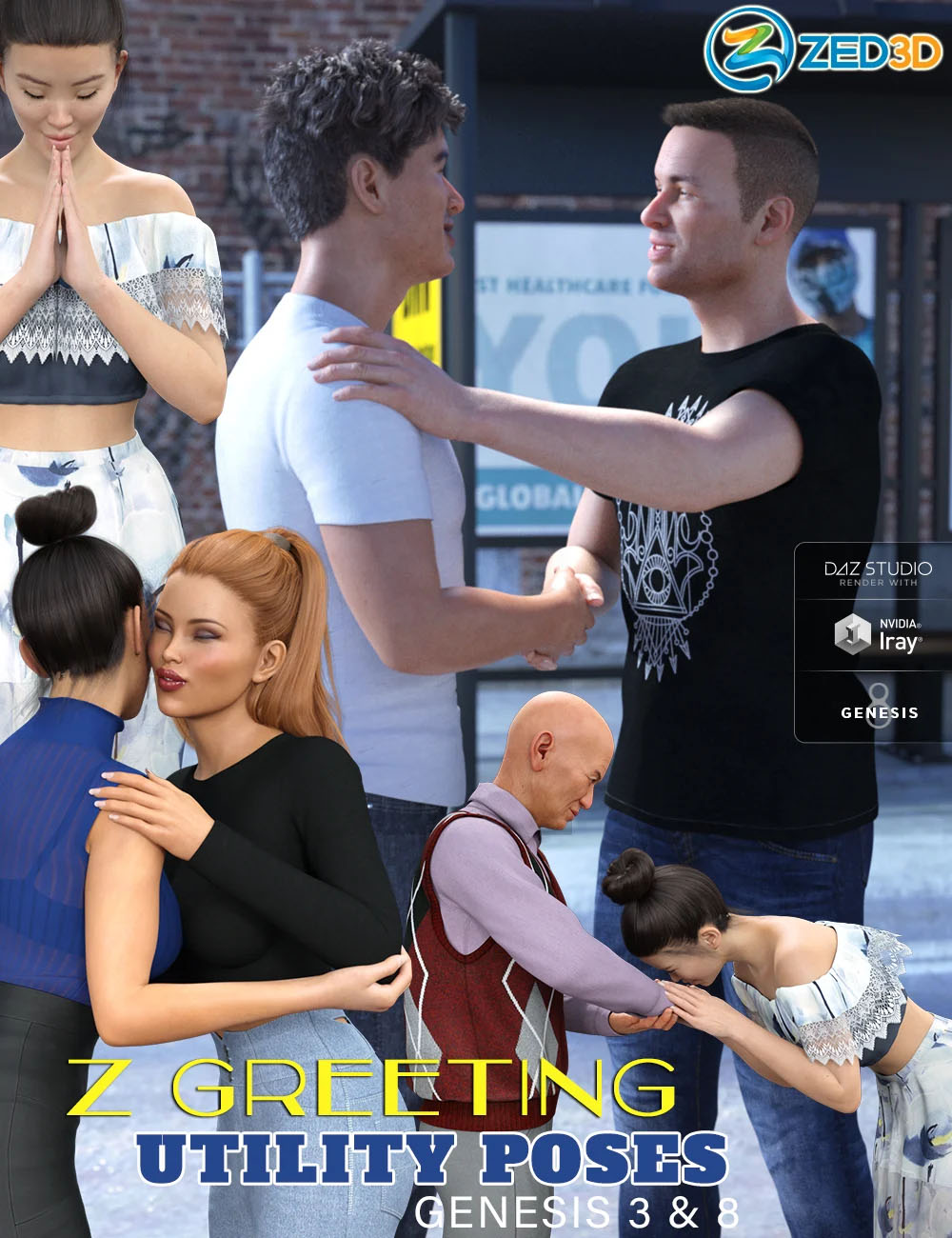Z Greeting Poses for Genesis 3 and 8