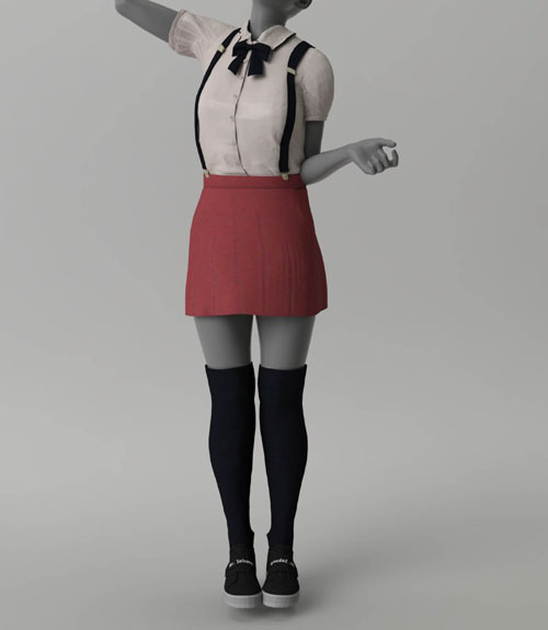 School Uniform Set for Genesis 8 Female