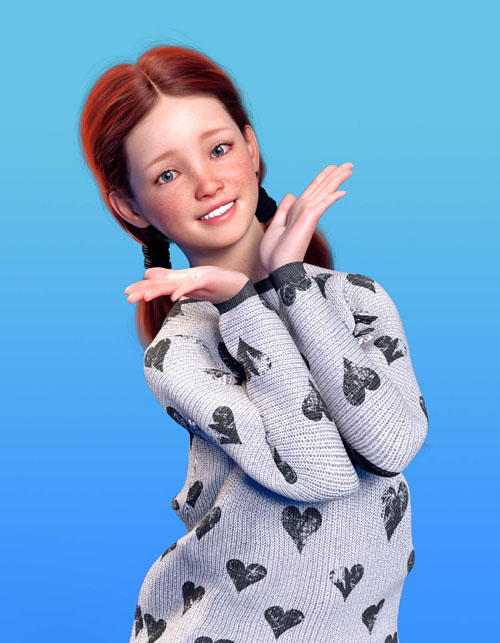 Nef Kelly Child Morph for Genesis 8 and 8.1 Female