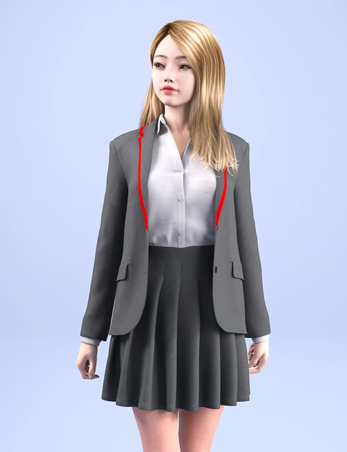 dForce HnC25 Chic Preppy Outfit for Genesis 9