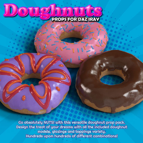 Exnem Doughnuts Props for DAZ Studio and IRAY