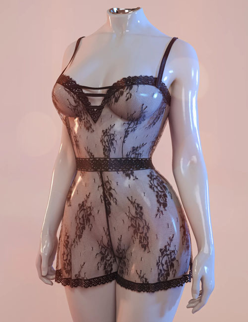 dForce M8 Boho Lace Bodysuit for Genesis 9