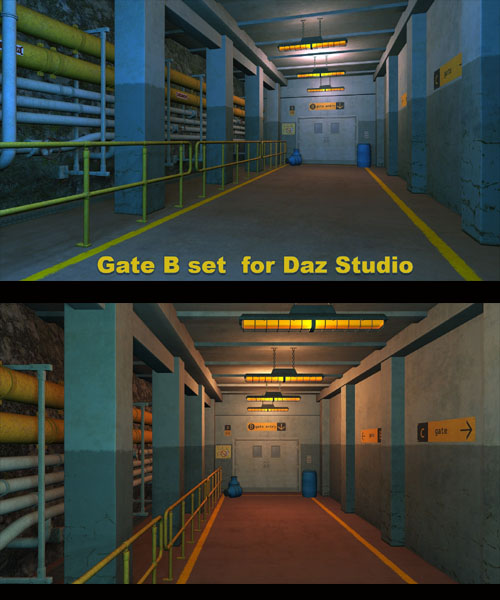 Gate B set for Daz Studio