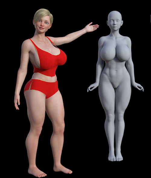 Thea Character Body and Head Morphs for G8F and G8.1F