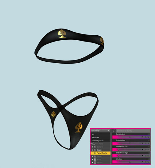 Queen of Spades Underwear for Genesis 8 Female