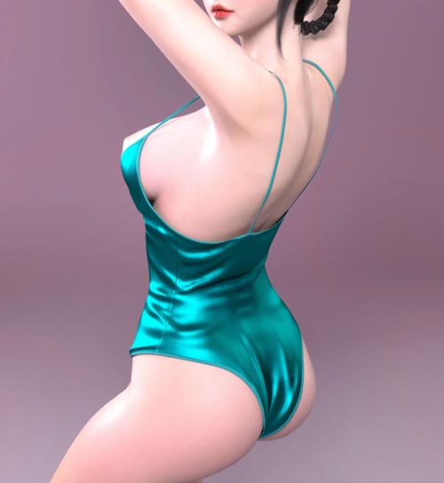 dForce Shoulder Swimsuit Outfit for Genesis 9