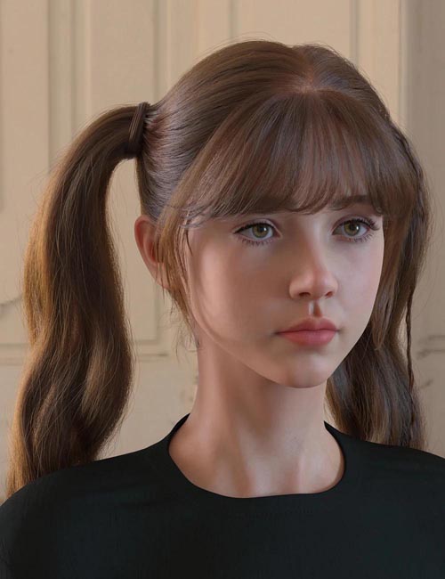 dForce Princess Petra's Twin Tails for Genesis 9
