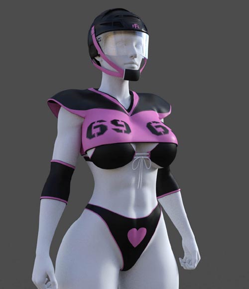 Sexy Football Outfit for Genesis 8 Female
