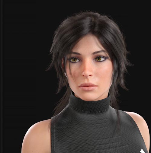 Lara Hair for Genesis 8 & 8.1 Female