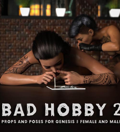 Bad Hobby Bundle Props and Poses for Genesis 8 Female