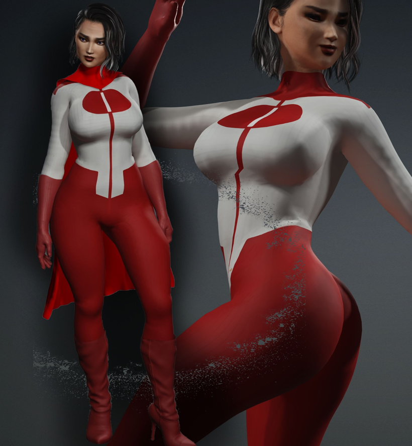 Female Omniman (Fully Rigged Character) for CC4, IC8 + Fbx for Blender