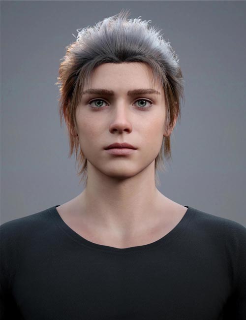 dForce BS Wolf Tail Short Hair For Genesis 9
