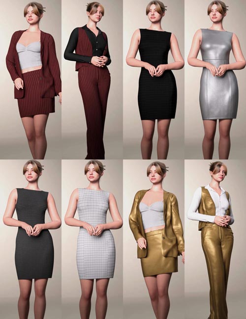 dForce Formal Wardrobe Mega Clothing Pack Texture Expansion