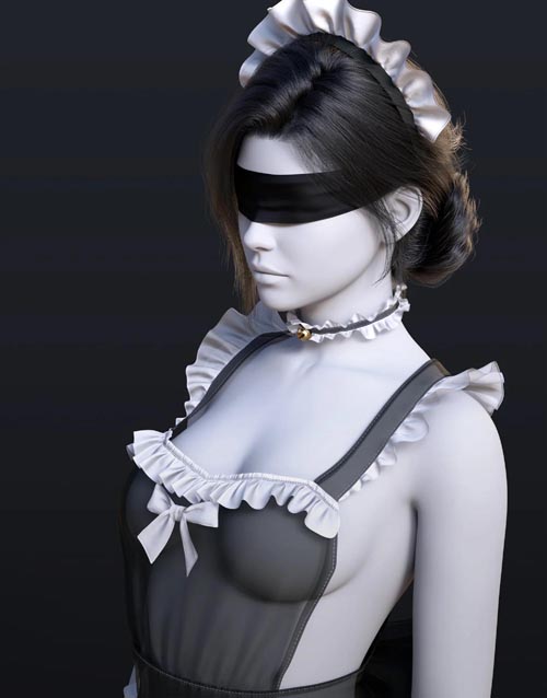 dForce BS Maid Apron Set for Genesis 9