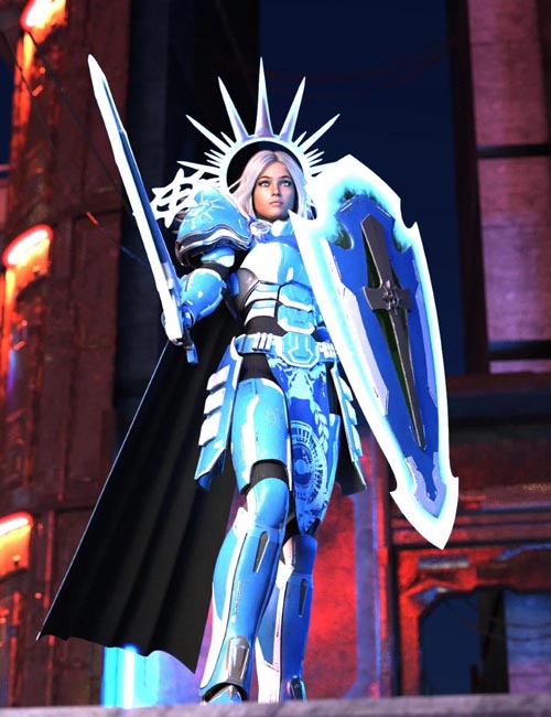 ZK dForce Mithras Sci-fi Paladin Armor for Genesis 9