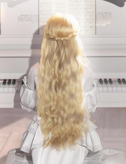 dForce Princess Series Elven Half Updo Hair