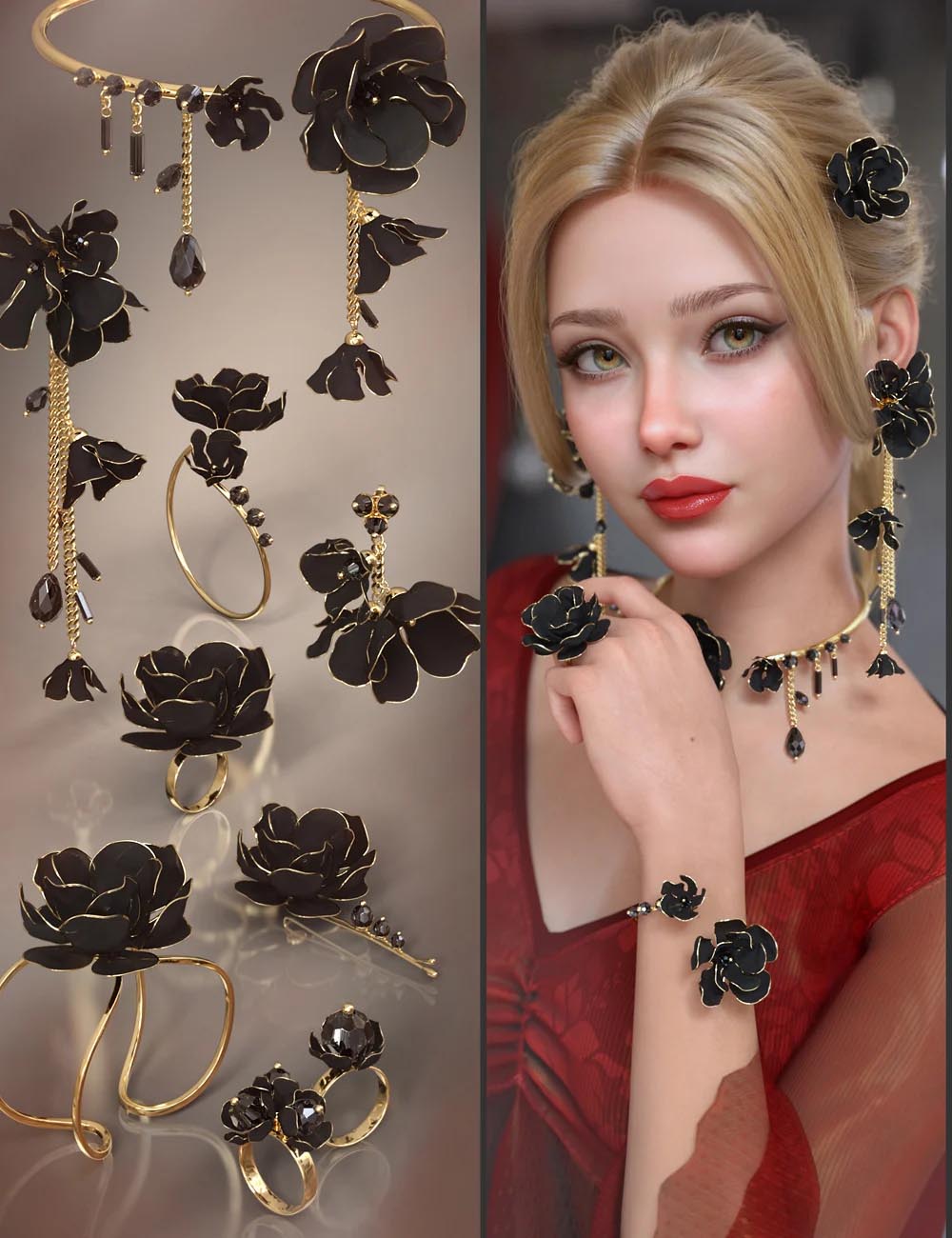 VRV Ninna Jewelry for Genesis 9, 8.1, and 8