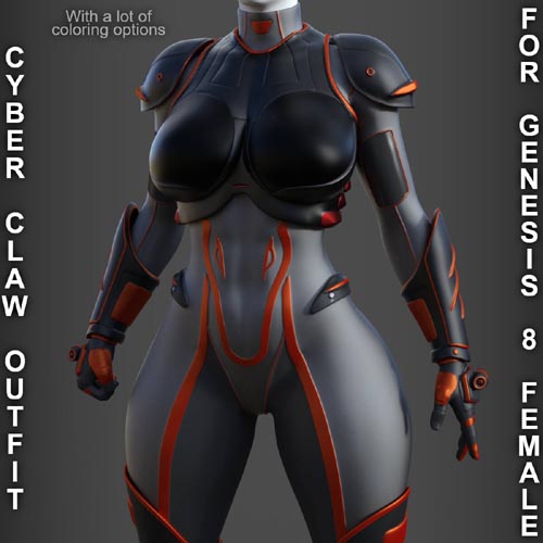 Cyber Claw Outfit for Genesis 8 Female
