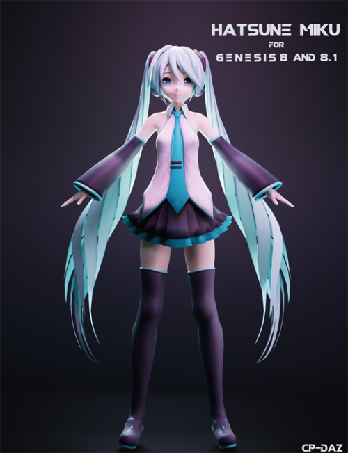 Hatsune Miku For Genesis 8 and 8.1 Female CP-DAZ