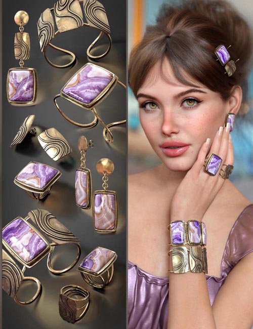 VRV Colette Jewelry for Genesis 9, 8.1, and 8